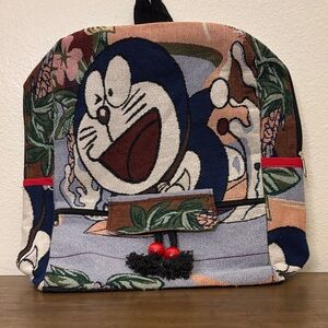 Doraemon Embroidered Backpack w/Champion lining - handmade and excellent